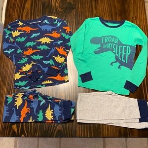 Boys Carters Dinosaur Pajamas Set of 2 Size 10